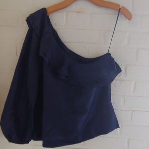 Jcrew Silk one sleeve shirt